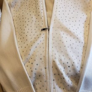 Zip up sparkly cardigan